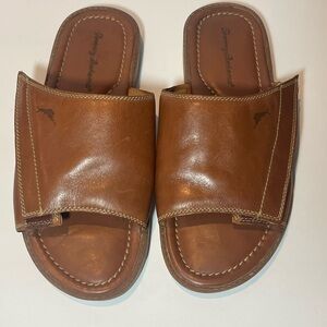 Tommy Bahama Tan Leather Men's Sandals